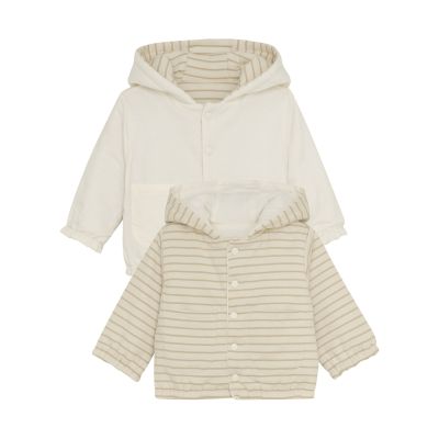 Noppies Neddie Jasje - Stripe - Maat 50 - Offwhite Noppies Neddie Jasje - Stripe - Maat 50 - Offwhite