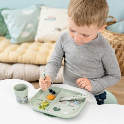 Done by Deer Foodie Dinerset met Zuignap - Tiny Farm - Groen Done by Deer Foodie Dinerset met Zuignap - Tiny Farm - Groen