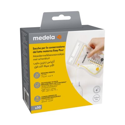 Medela Moedermelkbewaarzakjes Met Schenktuit 210ml 50st Medela Moedermelkbewaarzakjes Met Schenktuit 210ml 50st