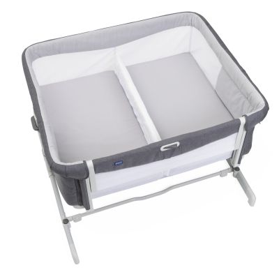 Chicco Next2Me Twins Co-sleeper - Magnet Grey Chicco Next2Me Twins Co-sleeper - Magnet Grey