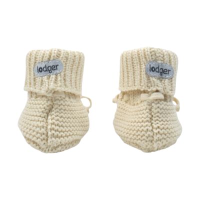 Lodger Gebreide Slofjes Cotton - Maat 0-6 Mnd - Butter Lodger Gebreide Slofjes Cotton - Maat 0-6 Mnd - Butter