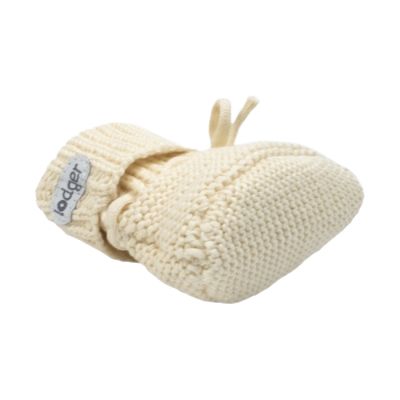 Lodger Gebreide Slofjes Cotton - Maat 0-6 Mnd - Butter Lodger Gebreide Slofjes Cotton - Maat 0-6 Mnd - Butter