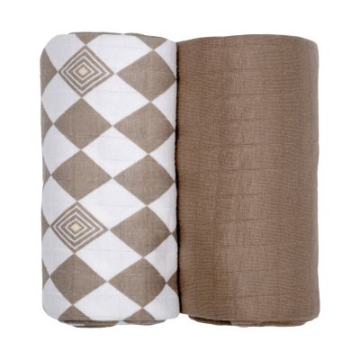 Lodger Swaddler - 2 Stuks - 110 x 110 cm - Matcha Buffalo Lodger Swaddler - 2 Stuks - 110 x 110 cm - Matcha Buffalo
