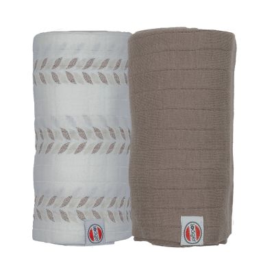 Lodger Swaddler Solid Matcha 2-Pack 110x110
