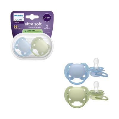 Philips Avent Ultra Soft Fopspeen - 0-6 Mnd - 2 Stuks - Plant-based Philips Avent Ultra Soft Fopspeen - 0-6 Mnd - 2 Stuks - Plant-based