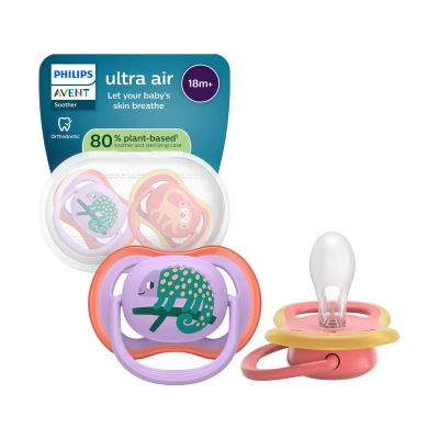 Philips Avent Ultra Air Fopspeen - 18+ Mnd - 2 Stuks - Plant-based Philips Avent Ultra Air Fopspeen - 18+ Mnd - 2 Stuks - Plant-based