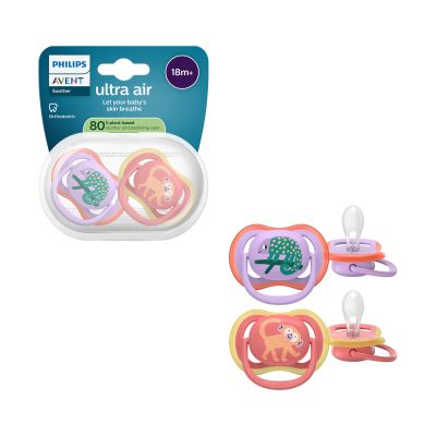 Philips Avent Ultra Air Fopspeen - 18+ Mnd - 2 Stuks - Plant-based Philips Avent Ultra Air Fopspeen - 18+ Mnd - 2 Stuks - Plant-based