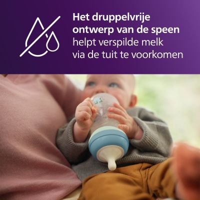 Philips Avent Babyfles Natural Response Glow in the Dark - 260 ml Philips Avent Babyfles Natural Response Glow in the Dark - 260 ml