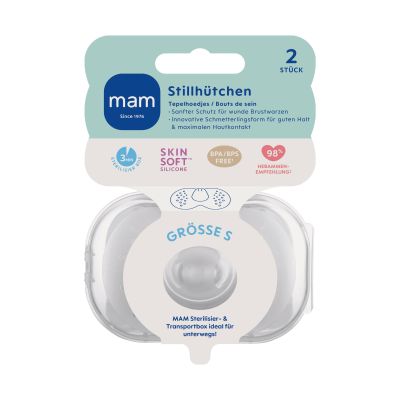 MAM Tepelhoedjes - 2 Stuks - Maat S MAM Tepelhoedjes - 2 Stuks - Maat S