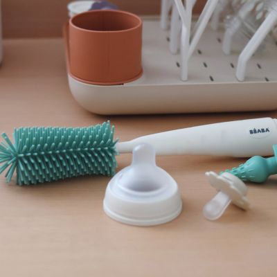 Beaba Flessenborstel - Silicone - Sage Green