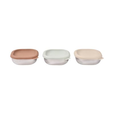 Beaba RVS Snackdoosjes – 3 Stuks - Natural