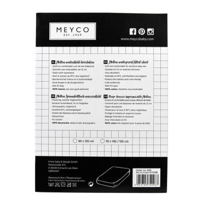 Meyco Molton Hoeslaken Baby PU Waterdicht Wit 60 x 120 cm Meyco Molton Hoeslaken Baby PU Waterdicht Wit 60 x 120 cm