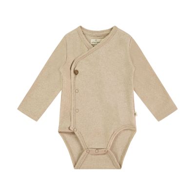 A Tiny Story Romper Lange Mouw Oatmeal Melange