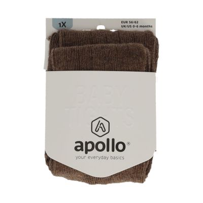 Apollo Rib Cotton Maillot - Maat 56/62 - Dark Brown Melange