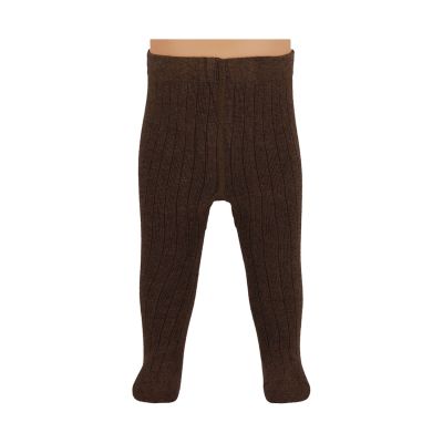Apollo Rib Cotton Maillot - Maat 56/62 - Dark Brown Melange
