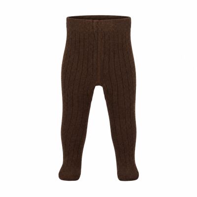 Apollo Rib Cotton Maillot - Dark Brown Melange