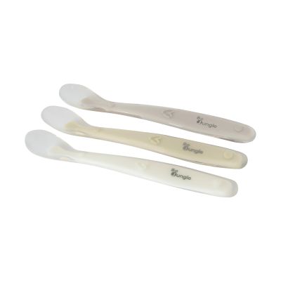 Bo Jungle Siliconen Lepeltjes – 3 Stuks - White/Dune/Terracotta