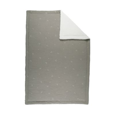 Noukie's F&O Deken - 100 x 140 cm - Mousseline/Sherpa - Kaki