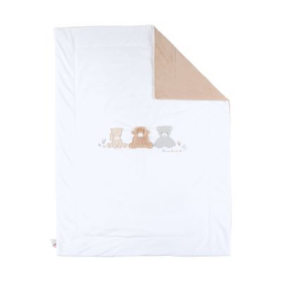 Noukie&#039;s F&amp;O Deken - 75 x 100 cm - Veloudoux - Beige/Wit 