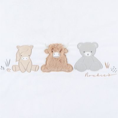 Noukie's F&O Deken - 75 x 100 cm - Veloudoux - Beige/Wit Noukie's F&O Deken - 75 x 100 cm - Veloudoux - Beige/Wit