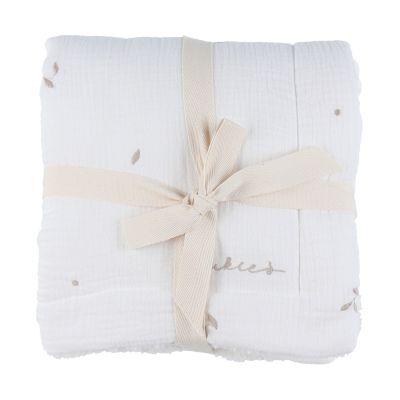 Noukie's F&O Deken - 75 x 100 cm - Mousseline/Sherpa - Wit Noukie's F&O Deken - 75 x 100 cm - Mousseline/Sherpa - Wit