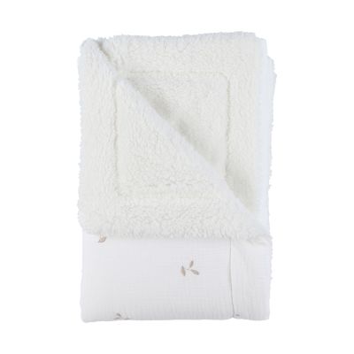 Noukie's F&O Deken - 75 x 100 cm - Mousseline/Sherpa - Wit Noukie's F&O Deken - 75 x 100 cm - Mousseline/Sherpa - Wit