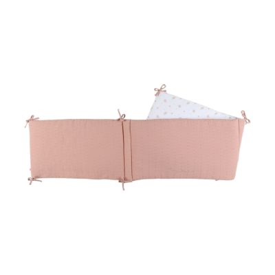 Noukie's Box/Bedbumper - Vintage Flowers - Roze Noukie's Box/Bedbumper - Vintage Flowers - Roze
