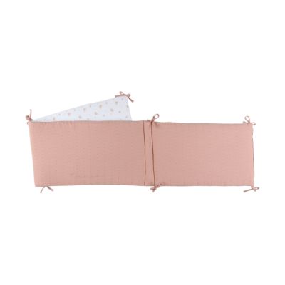 Noukie's Box/Bedbumper - Vintage Flowers - Roze Noukie's Box/Bedbumper - Vintage Flowers - Roze
