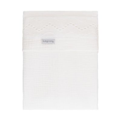Baby's Only Wieglaken Broderie Calm Wit 80 x 100 cm