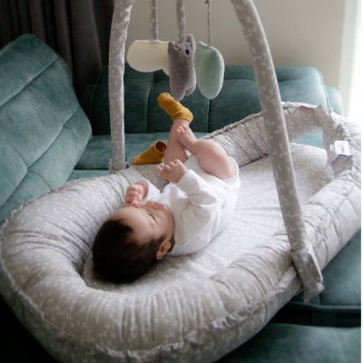 Babyjem Babynest met Speeltjes Grijs Babyjem Babynest met Speeltjes Grijs