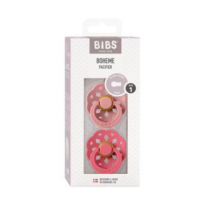 BiBs Boheme Fopspeen - Rond - 2 Stuks - 0-6 Mnd - Dusty Pink/Coral BiBs Boheme Fopspeen - Rond - 2 Stuks - 0-6 Mnd - Dusty Pink/Coral