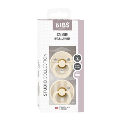 Bibs Fopspeen Latex Studio Pin Ivory Vanilla Mix Size 2 (2-Pack) Bibs Fopspeen Latex Studio Pin Ivory Vanilla Mix Size 2 (2-Pack)