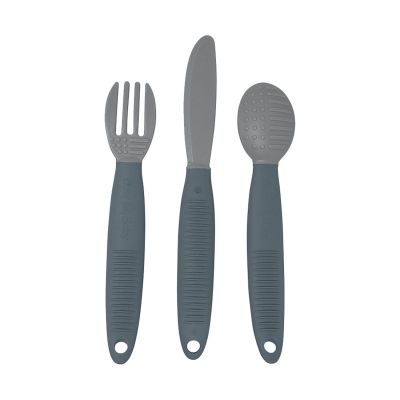 Busy Baby Kinderbestek 3-Delig - Pewter Busy Baby Kinderbestek 3-Delig - Pewter