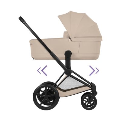 Cybex E-Priam 5 Comfort 2-in-1 Kinderwagen Matt Black - Cozy Beige Cybex E-Priam 5 Comfort 2-in-1 Kinderwagen Matt Black - Cozy Beige