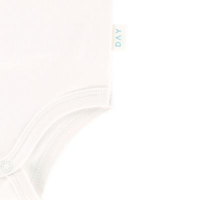 DAY Romper Korte Mouw - Off White - Mt. 50/56 DAY Romper Korte Mouw - Off White - Mt. 50/56