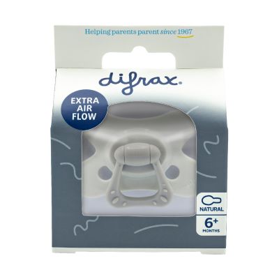 Difrax Uni Fopspeen - Rond - 6+ Mnd - Grey Agate Difrax Uni Fopspeen - Rond - 6+ Mnd - Grey Agate