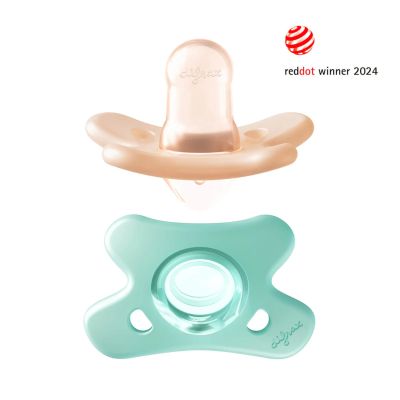 Difrax Pinky Prematuur Fopspeen - Rond - 2 Stuks - -2/+2 Mnd - Aqua en Moonstone