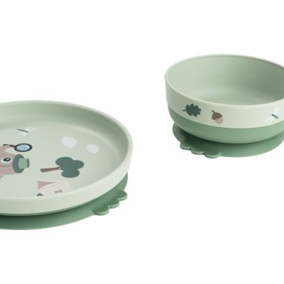 Done By Deer Tiny Trails Foodie Dinerset Met 360° Beker - Green