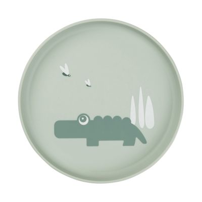 Done By Deer Bord - Croco - Rond - Silicone - Green Done By Deer Bord - Croco - Rond - Silicone - Green