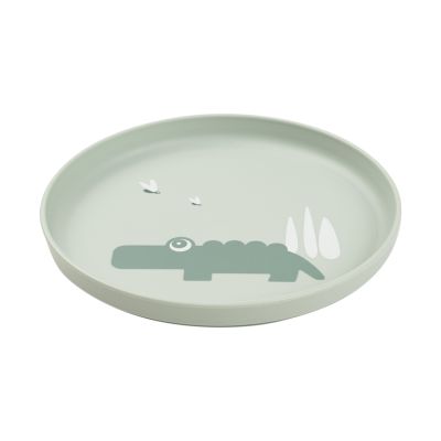 Done By Deer Bord - Croco - Rond - Silicone - Green Done By Deer Bord - Croco - Rond - Silicone - Green