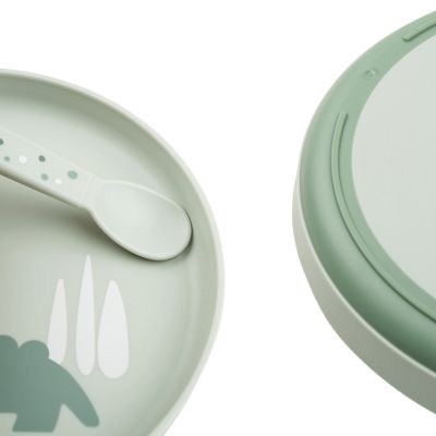 Done By Deer Bord - Croco - Rond - Silicone - Green Done By Deer Bord - Croco - Rond - Silicone - Green