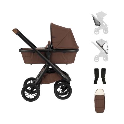 Dubatti One E6 2-in-1 Kinderwagen Black/Dark Brown