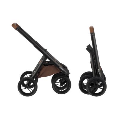 Dubatti One E6 2-in-1 Kinderwagen Black/Dark Brown - Walnut Brown Dubatti One E6 2-in-1 Kinderwagen Black/Dark Brown - Walnut Brown