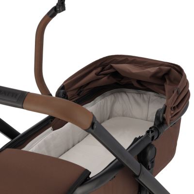 Dubatti One E6 2-in-1 Kinderwagen Black/Dark Brown - Walnut Brown Dubatti One E6 2-in-1 Kinderwagen Black/Dark Brown - Walnut Brown