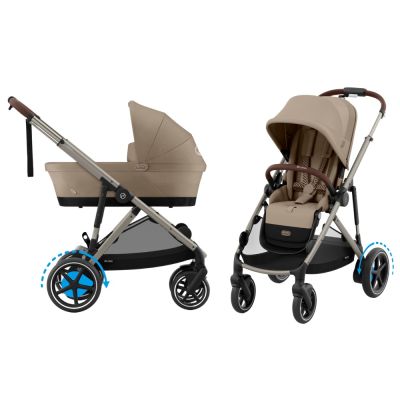 Cybex E-Gazelle S 3-in-1 Kinderwagen Set S - Almond Beige Cybex E-Gazelle S 3-in-1 Kinderwagen Set S - Almond Beige