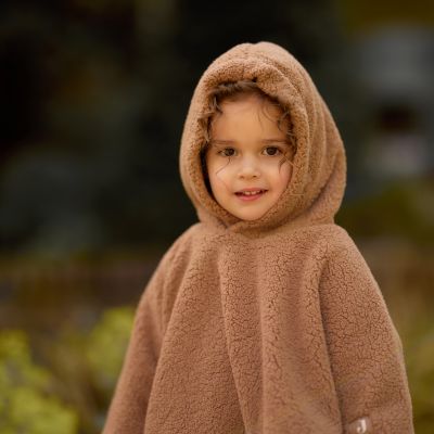 Jollein Teddy Cosy Poncho - Fleece - Dark Hazel Jollein Teddy Cosy Poncho - Fleece - Dark Hazel