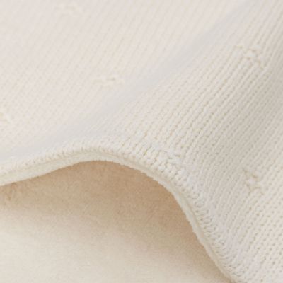 Jollein Cosy Knit Ledikantdeken - 100 x 150 cm - Ivory / Velvet