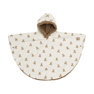 Jollein Teddy Fleece Outdoor Poncho Waterafstotend - Mini Teddy Bear