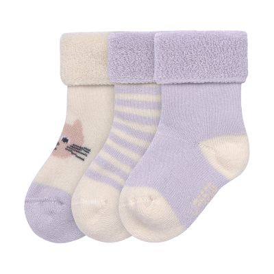 Lässig Badstof Sokken GOTS 3 pcs Cat – Maat 12‑14