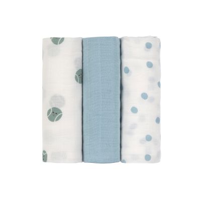Lässig Tiny Team Swaddle - 3 Stuks - 80 x 80 cm - Heavenly Soft - Pale Blue Lässig Tiny Team Swaddle - 3 Stuks - 80 x 80 cm - Heavenly Soft - Pale Blue